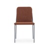 Silla patas metal grafito c/ circulo madera tela terracota Silla patas metal grafito c/ circulo madera tela terracota