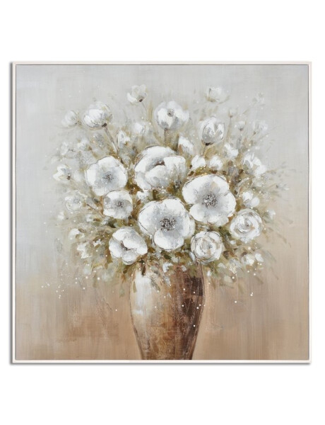 CUADRO CANVAS 60x60cm MARCO FLORES BLANCAS 2 CUADRO CANVAS 60x60cm MARCO FLORES BLANCAS 2