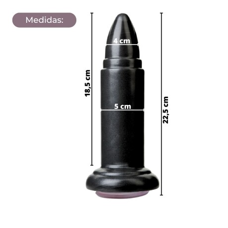 Plug de Silicona Extreme Missile Negro