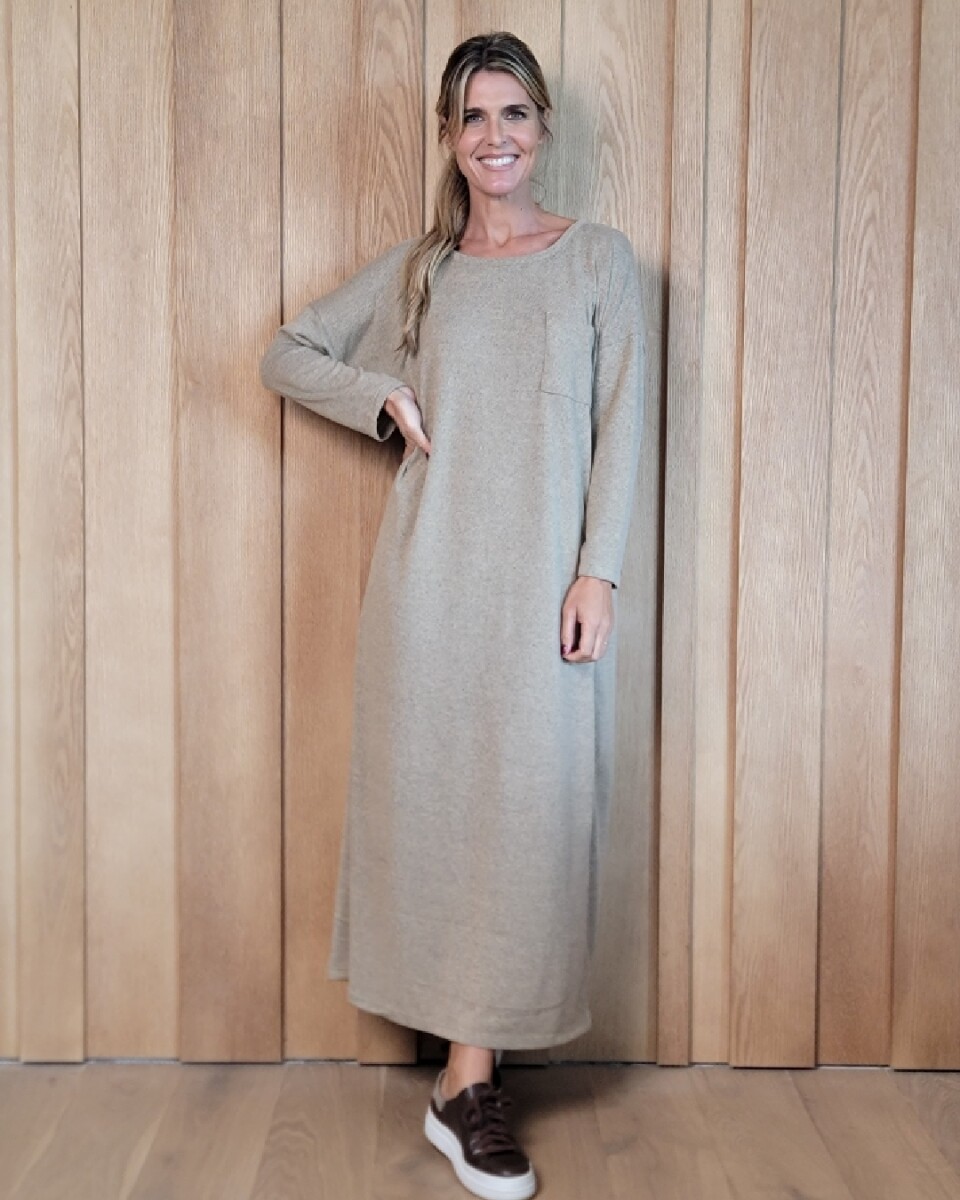 Vestido Jacinta - Beige Melange 