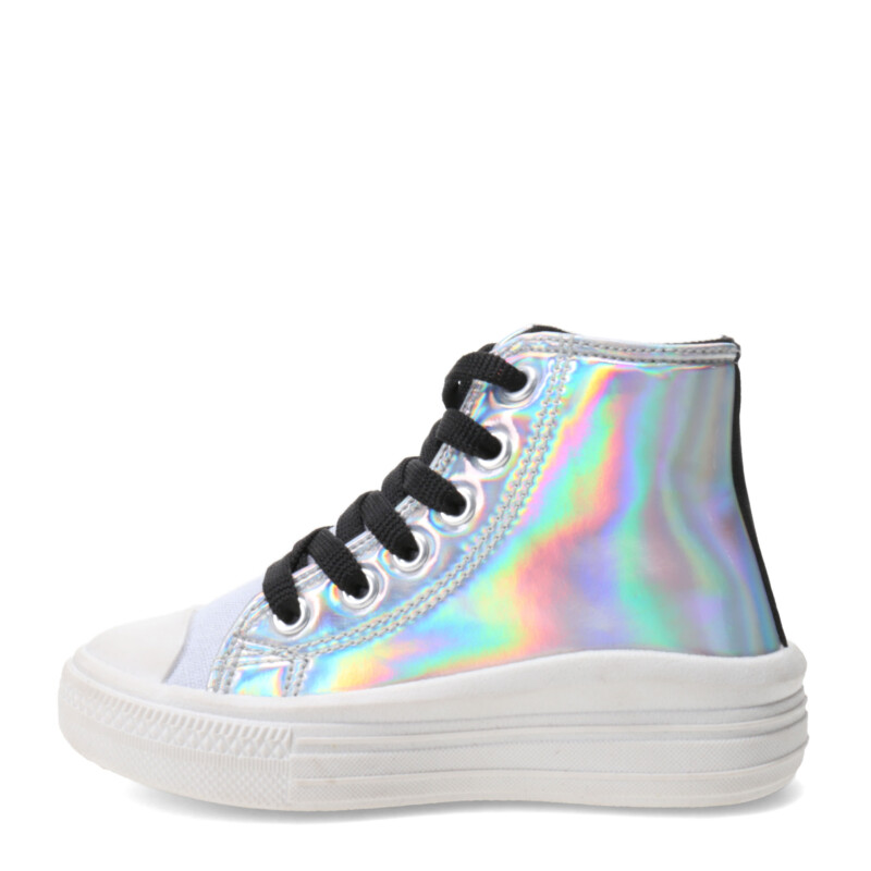 Championes de Niños Disney Bota Frozen Anna and Elsa Celeste - Plateado - Negro