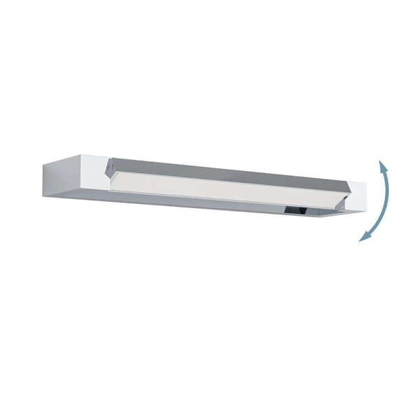 Aplique LED rectang. cromo 9W neutra 1000Lm IP44 EG0353