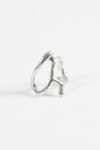 Anillo metallic plateado