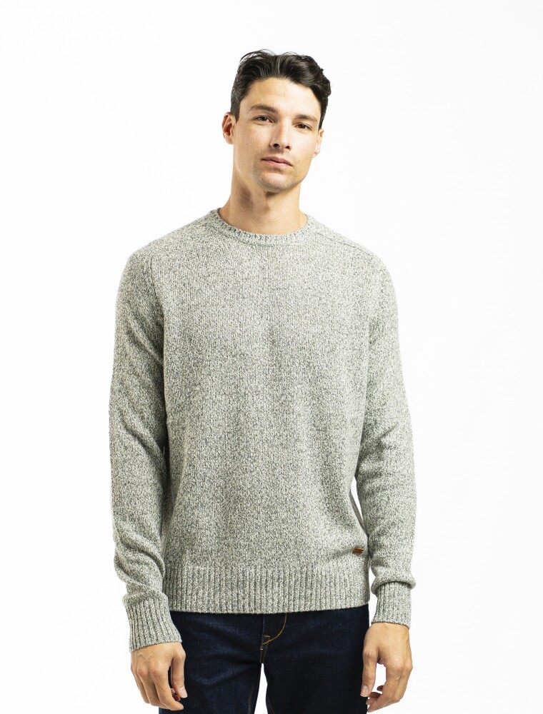 Buzo Shetland a la Base Negro Melange