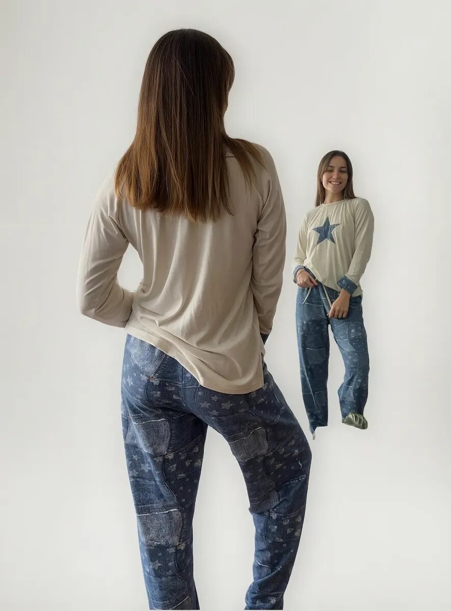 Pijama Manga Larga Estrella 
