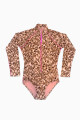 LITTLE SURFER ONE PIECE Cat Camel