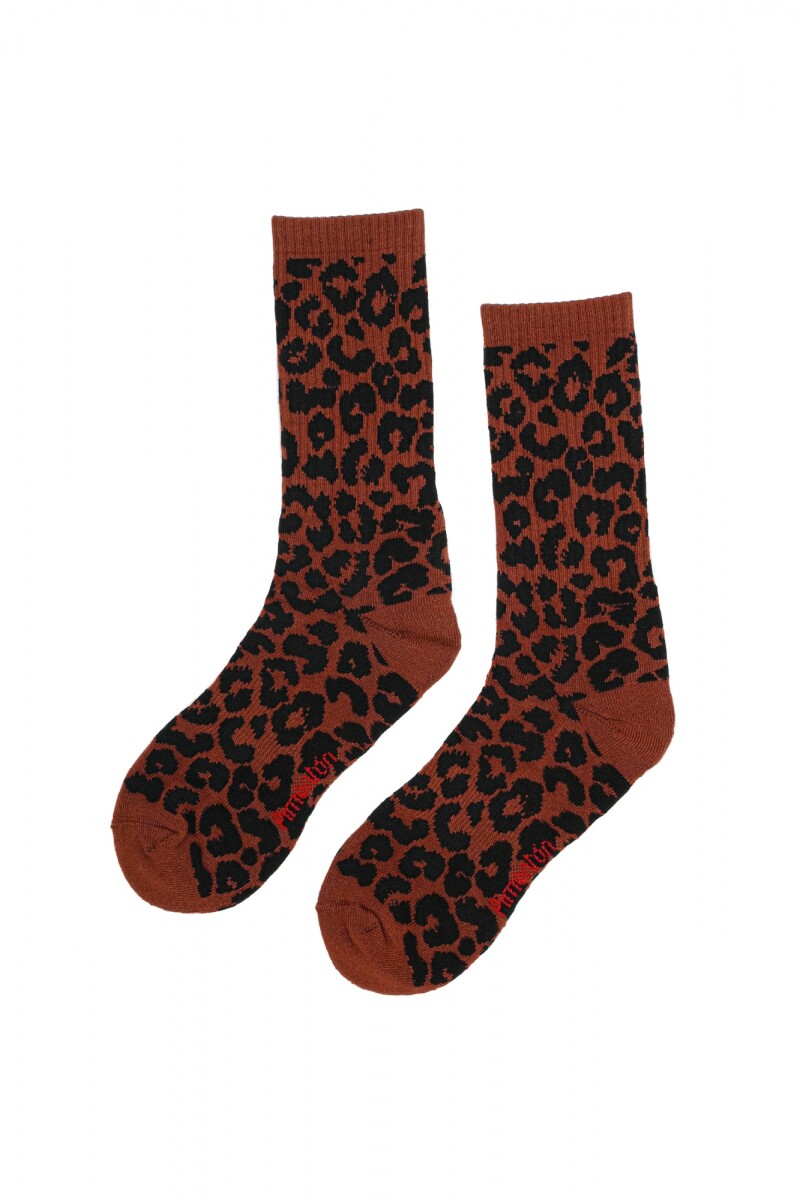 Media Larga Animal Print - Leopardo Marrón 