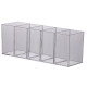 Organizador para cosméticos de acrílico rectangular con 5 divisiones TRANSPARENTE