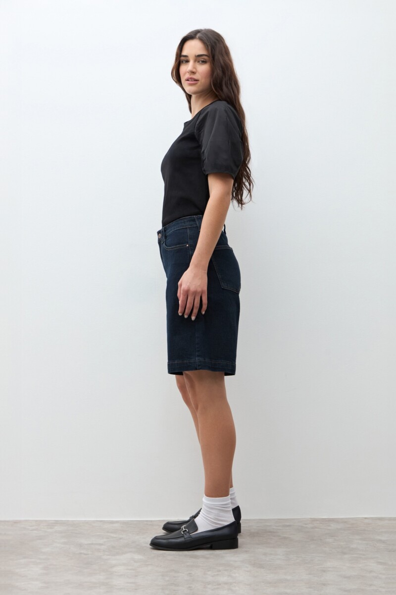 Bermuda de jean jean oscuro