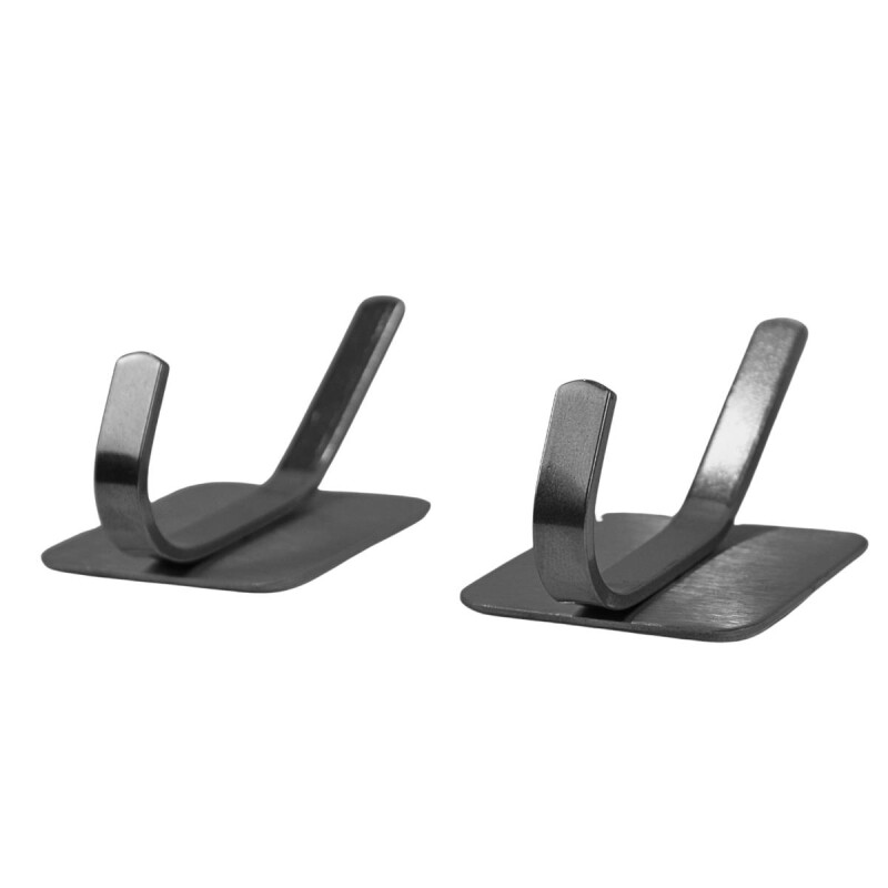 2 ganchos adhesivos en acero inoxidable INOX