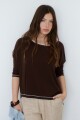 REMERA LIZA MARRON