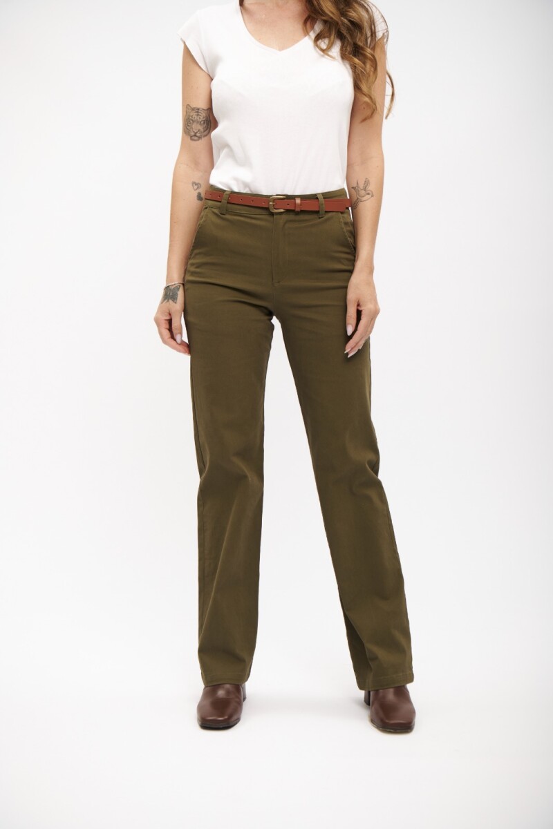 PANTALON WIDE ACTIVE VERDE OSCURO