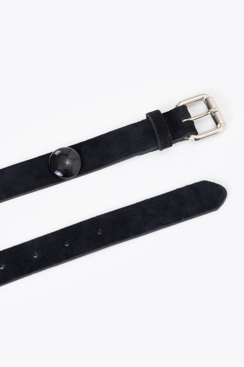 CINTURON STONE SUEDE Negro