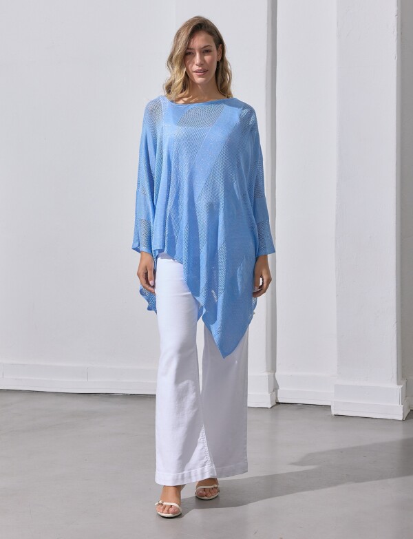 Poncho Lurex CELESTE