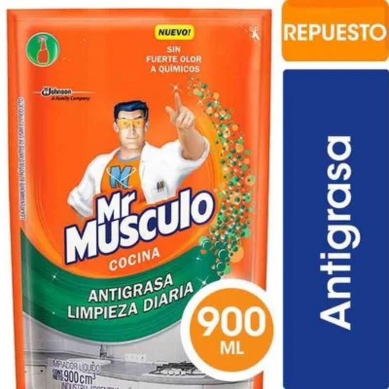 Limpiador Mr. Músculo Cocina Antigrasa Limpieza Diaria DP 900 ML
