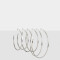 Aros Argollas Set De metal Set De Argollas De Metal - Plateado