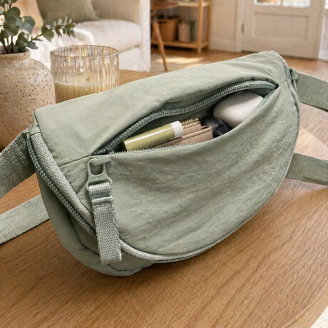 Riñonera Bandolera ajustable con bolsillos Verde Agua