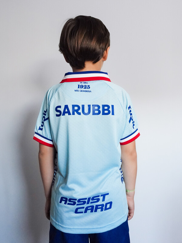 CAMISETA DE JUEGO OFICIAL AWAY 3 Nacional Junior Skuba, Celeste
