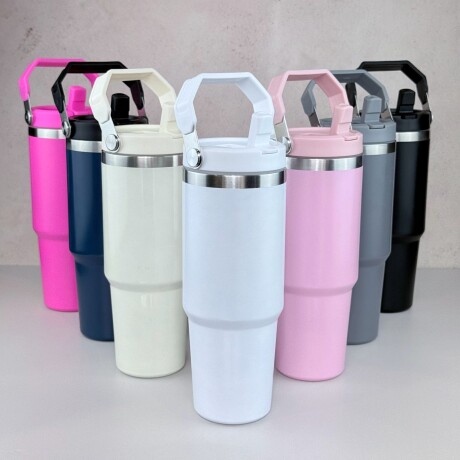 Vaso Térmico de Acero Inoxidable con Asa 900ML | Gris Vaso Térmico de Acero Inoxidable con Asa 900ML | Gris