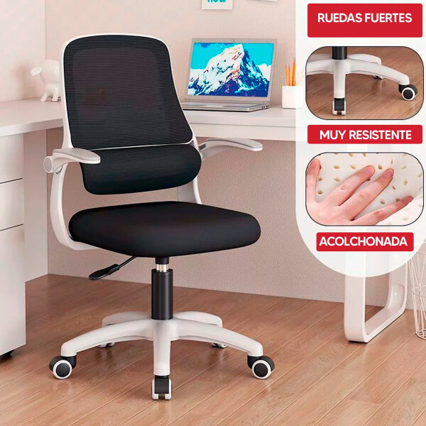 Silla De Escritorio Ergonómica Mesh SILLA OFICINA MESH BLANCO/NEGRO OLT
