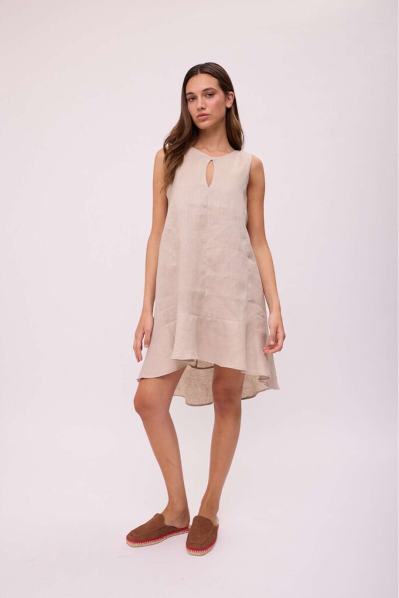 VESTIDO POLK - Beige 