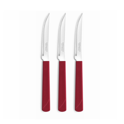 Set X3 Cuchillos Treviso de Simonaggio ROJO