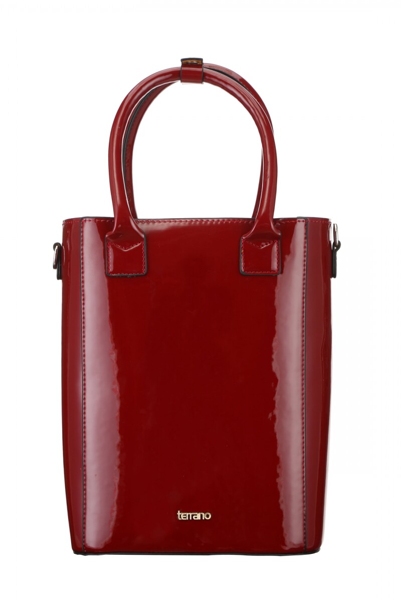 CARTERA MATERA TERRANO DE MANO CHAROL BORDEAUX