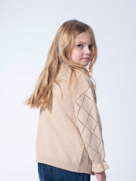 Cardigan Punto Beige melange