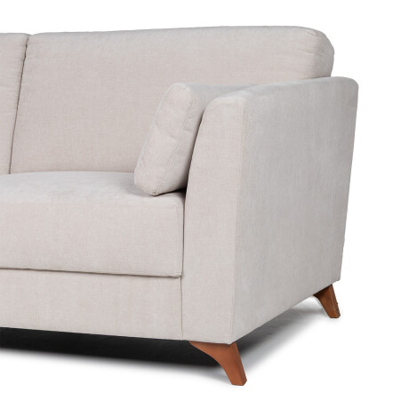 Sofá Capri - Tela Microfibra - 3 cuerpos Kruger 02-152 (Beige)