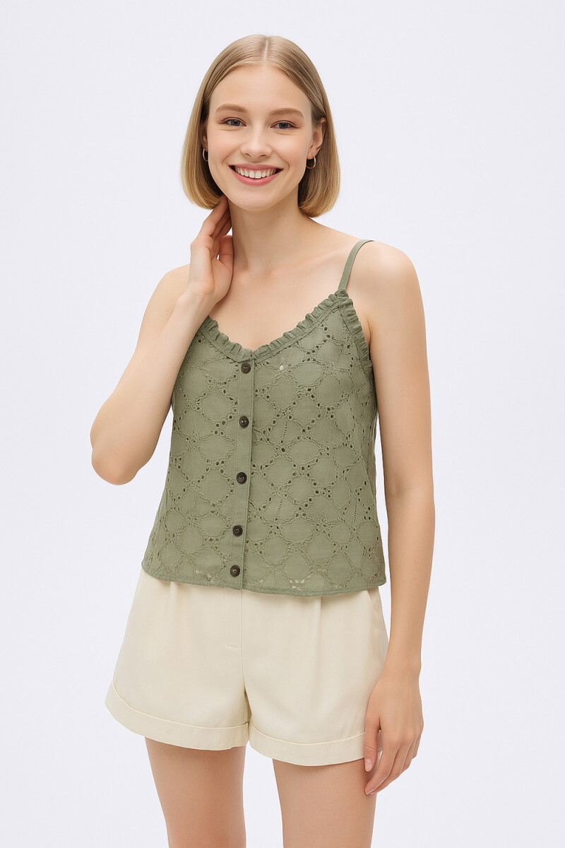 Musculosa Cerdenia - Verde Grisaceo 