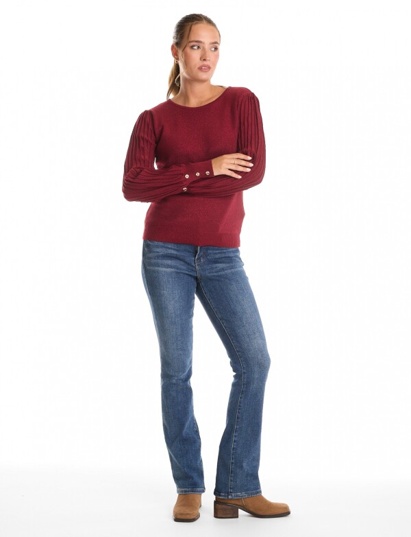 Buzo Manga Plisada BORDEAUX