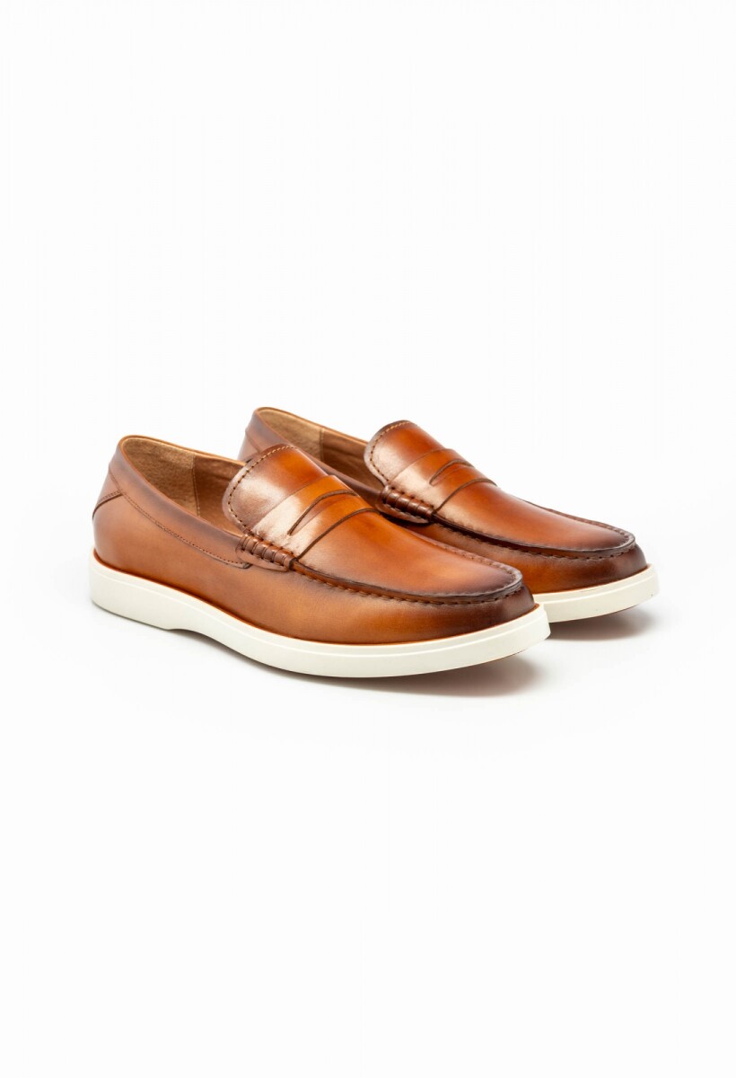 Mocasín cuero - Cognac 