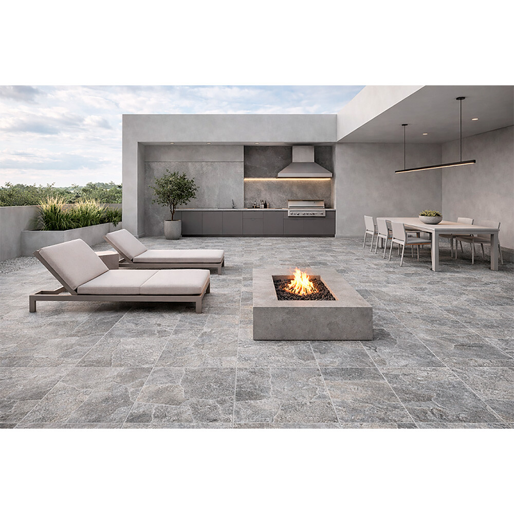 CERÁMICA PARA PISO LAJA GRIS EXT "A" 60X60 CM Cerámica Para Piso Laja Gris Ext "a" 60x60 Cm