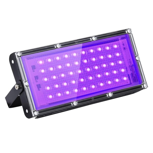Foco Tacho Luces Led Luz Negra 50W Uv Fiestas Fluor Neón Variante Color Negro