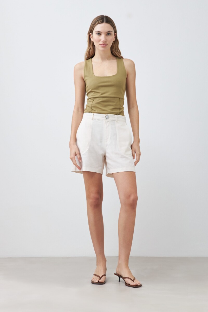 Short clásico beige melange