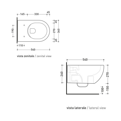 INODORO PARA COLGAR GRIS MATE FLAMINIA 000