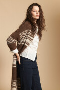 CARDIGAN FERONIA Marrón Corteza