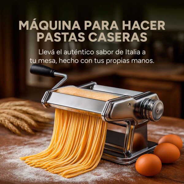 Maquina Para Hacer Tallarines Pastas Ravioles Y Estirar Masa Variante Color Plateado