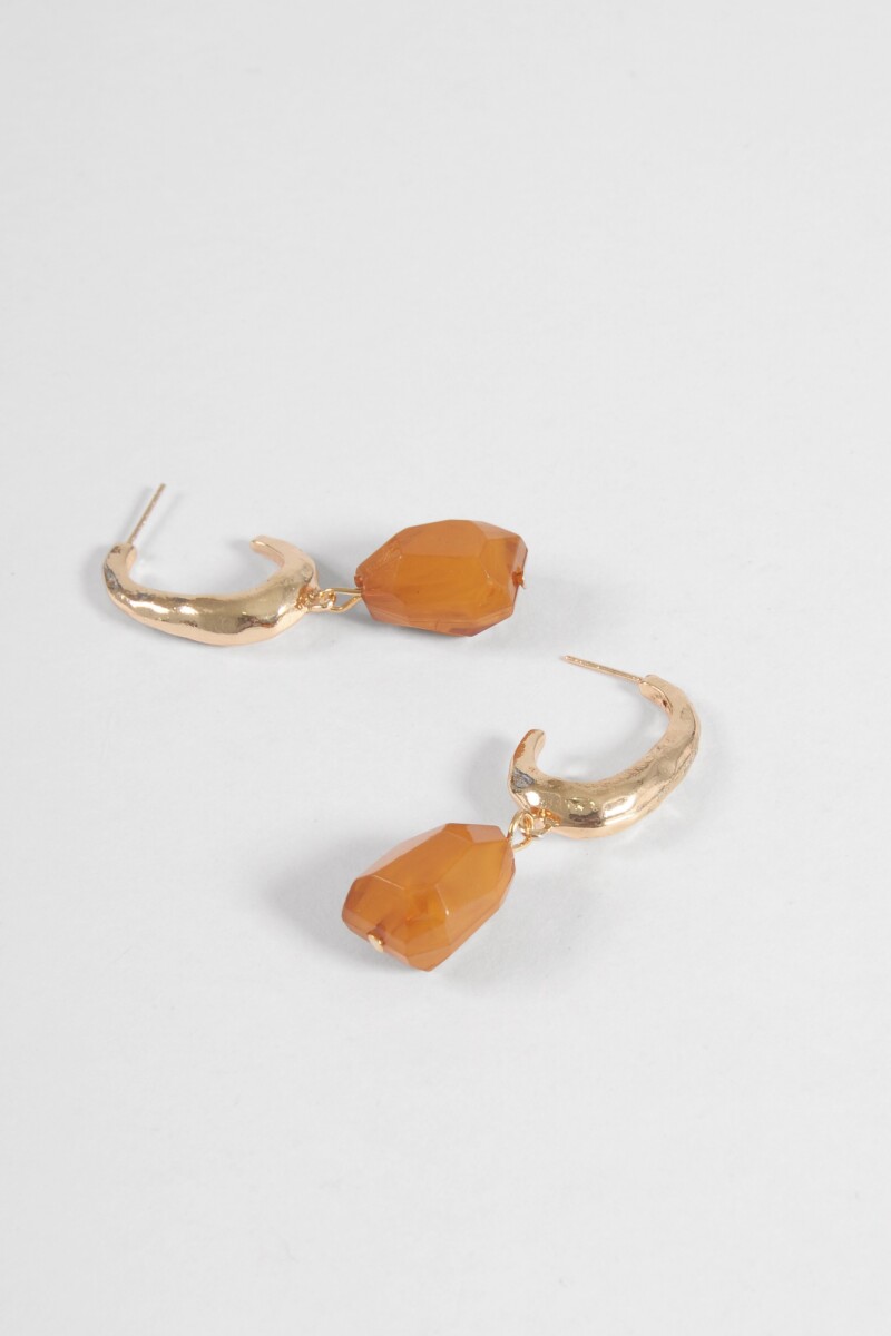 Aros dije piedra dorado