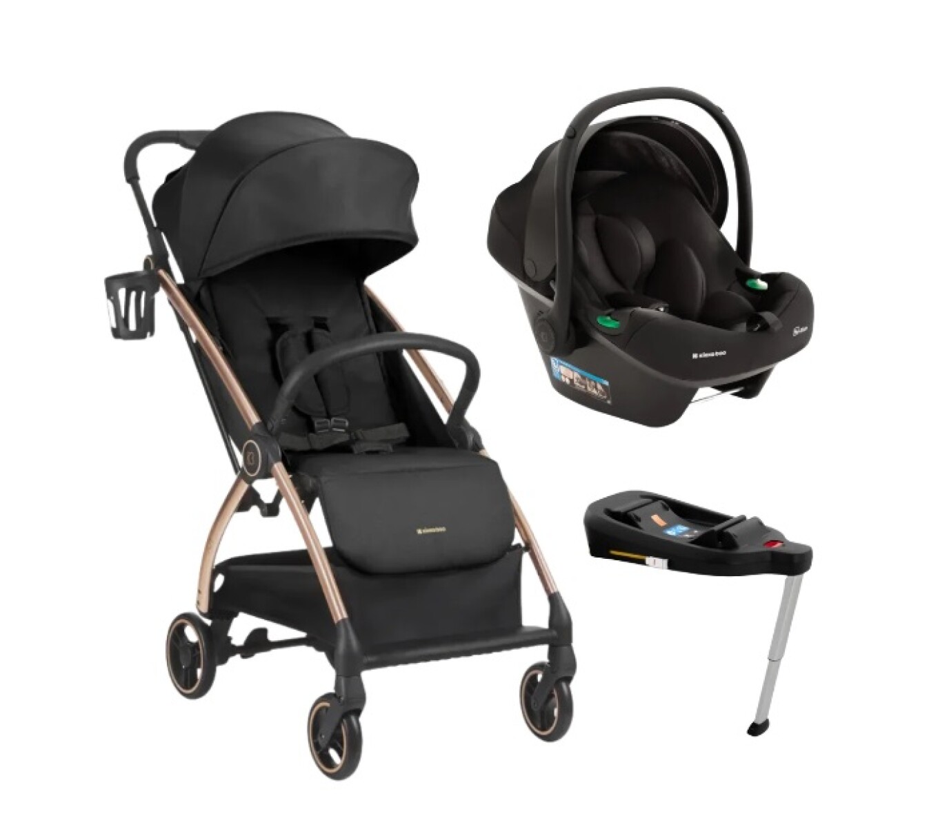 Travel system JOY KIKKABOO ISOFIX - negro 