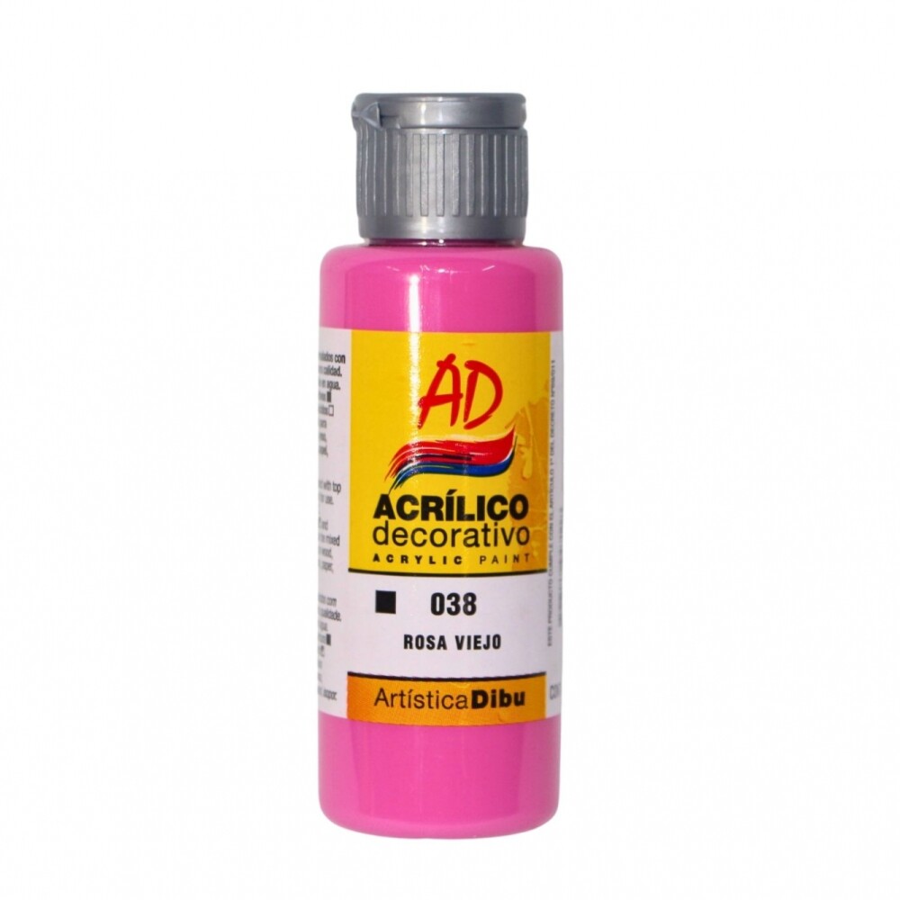 PINTURA ACRILICA ARTISTICA DIBU 60 ML. DIFERENTES COLORES COLOR ROSA VIEJO 038