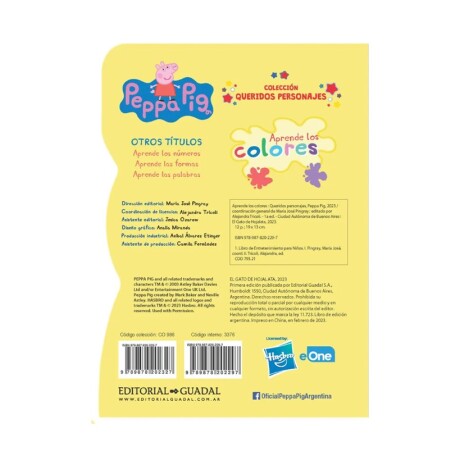 Libro Peppa Pig Queridos Personajes Aprende los Colores 001