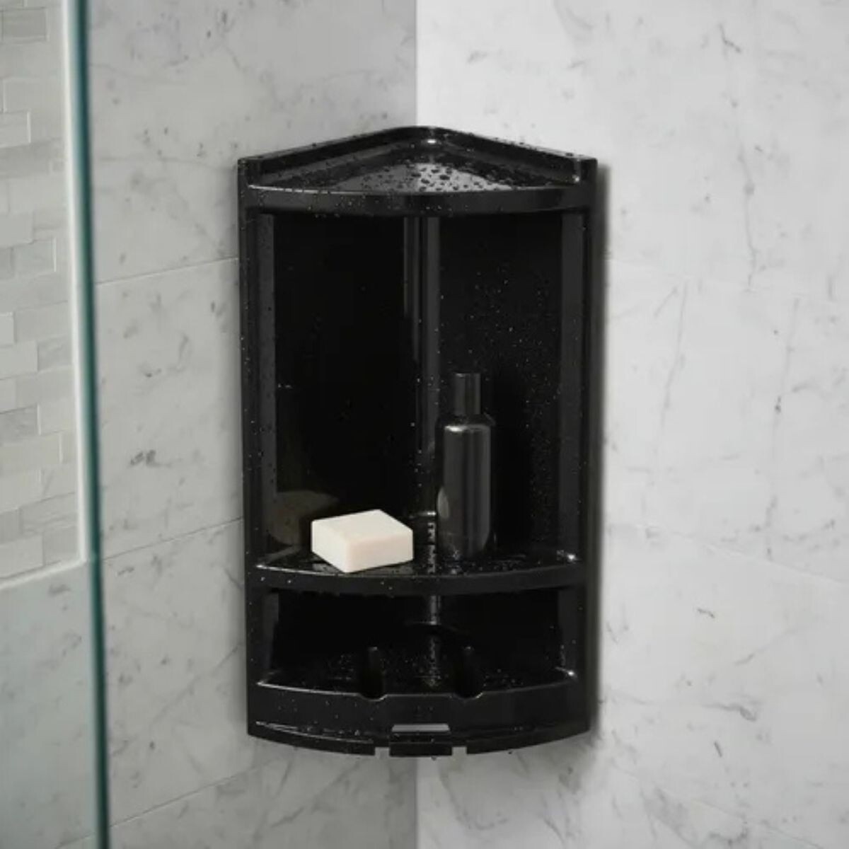 ESQUINERO PARA BAÑO GRANDE METASUL Negro