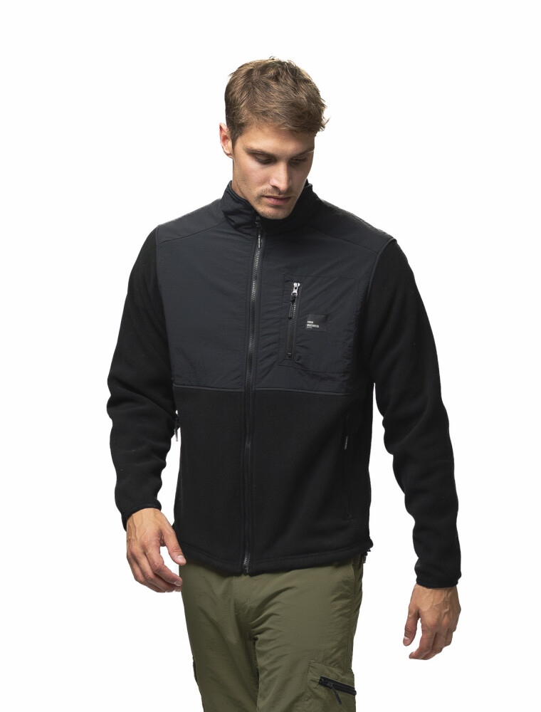 Campera Polar Comb. Forum Columbus Negro/Negro