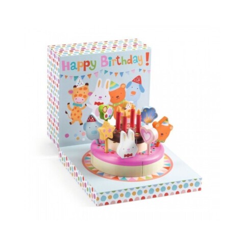 Juego Torta cumpleaños en madera con accesorios Juego Torta cumpleaños en madera con accesorios