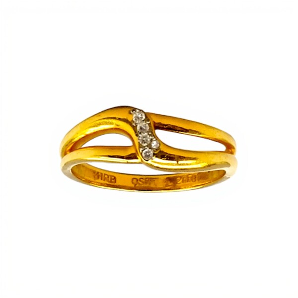 Anillo Entrelazado-Oro Bajo-Piedra Zirconia-AN8102 conpiedra