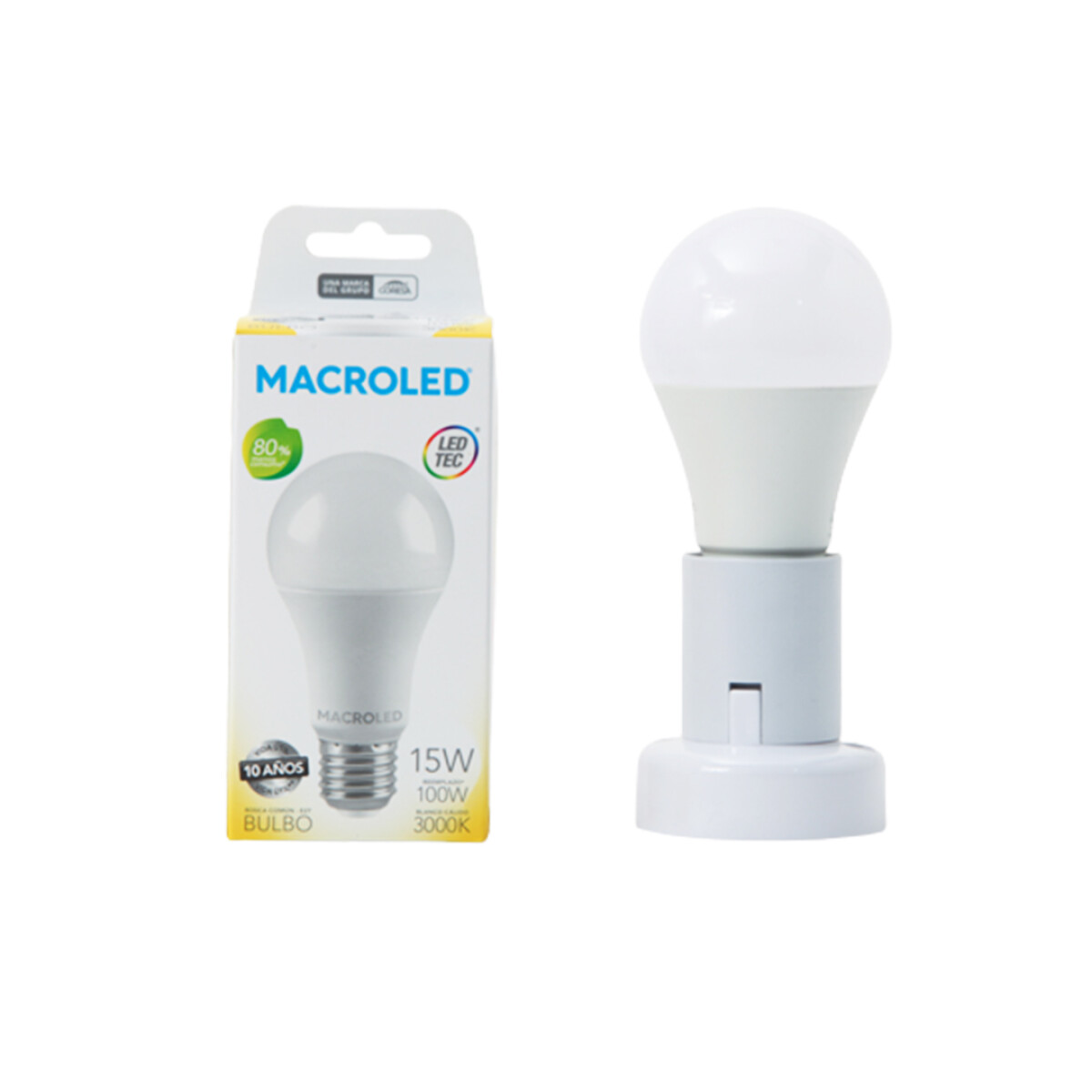 Lámpara LED A60 15W Macroled - Cálido 