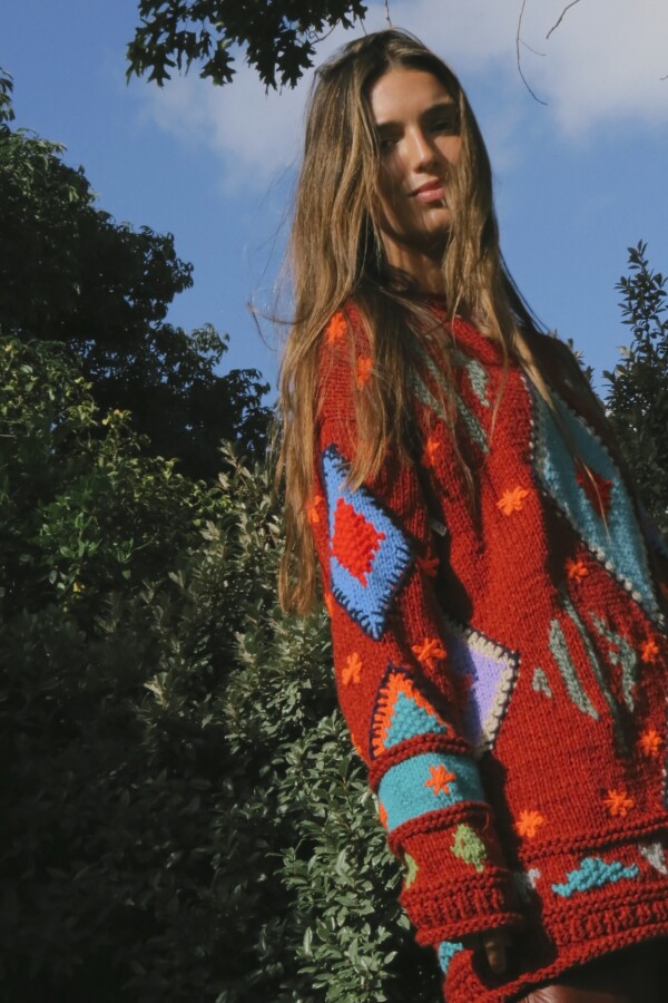 Sweater Gitano Lana Base Bordeaux