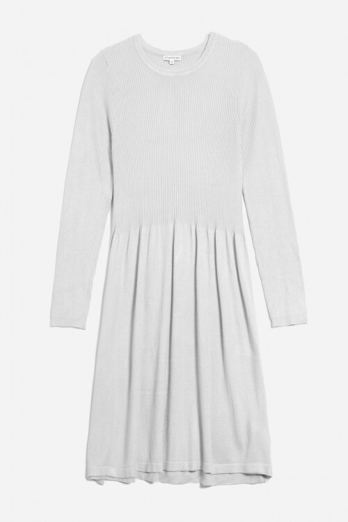 Vestido tejido manga larga CRUDO