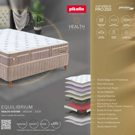 Colchon KING 178cm Pikolin Normablock Pro 250kg Equilibrium